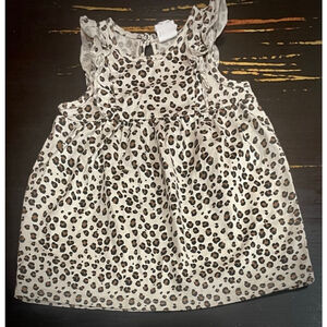 H&M Casual Leopard Print Dress 6 Months Beige Brown